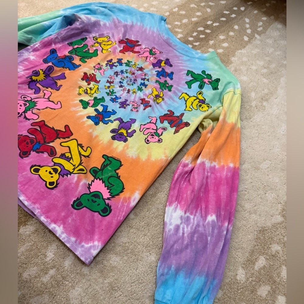 Liquid Blue Grateful Dead dancing bears Tie Dye long sleeve T-shirt women’s L - Picture 5 of 9